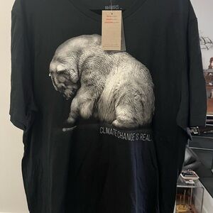 The Mountain Black T-Shirt Polar Bear climate change wilderness conservation L